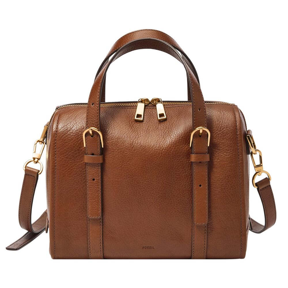 1560 Carlie Leather Satchel Purse Handbag, Brown Model: ZB1772200